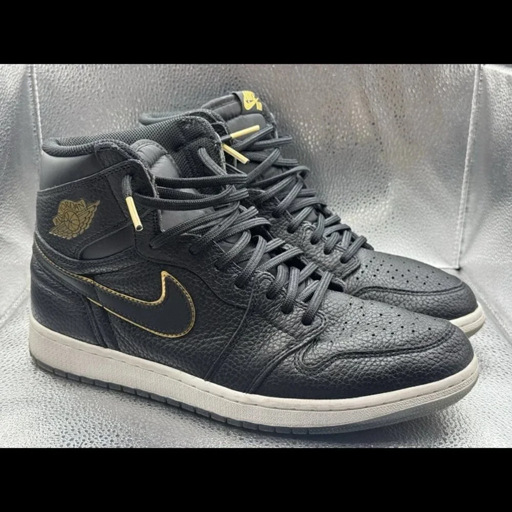 RARE 🚀 Sz 11 Nike Air Jordan 1 Retro High City of‎ Flight Black Gold 555088-031